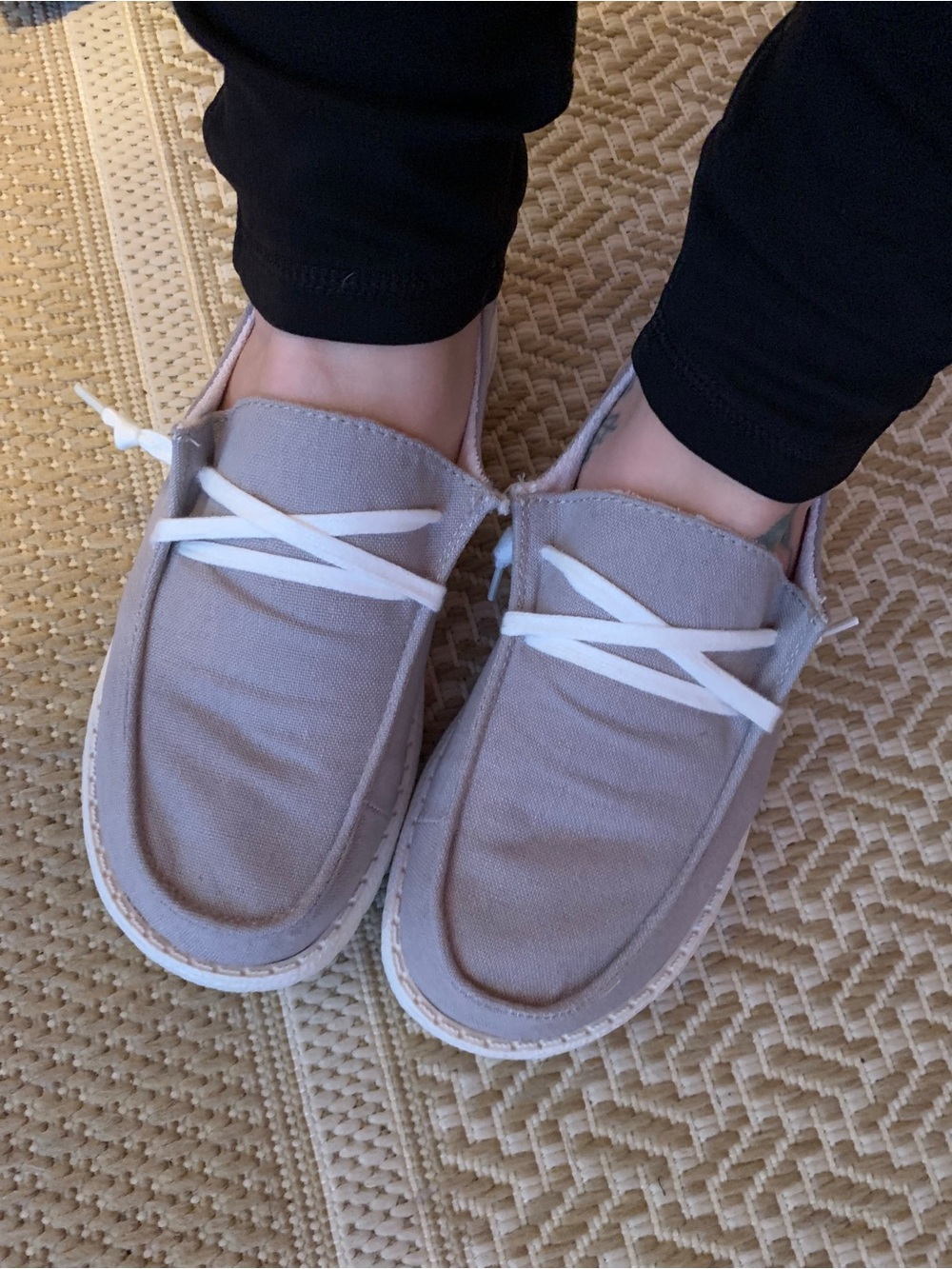 Gypsy Jazz Canvas Slip-Ons with White Laces